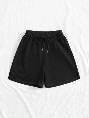 EZwear Solid Knot Front Track Shorts