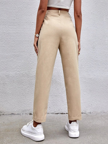 EZwear Solid Straight Leg Pants