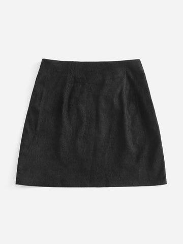 EZwear Split Hem Cord Skirt