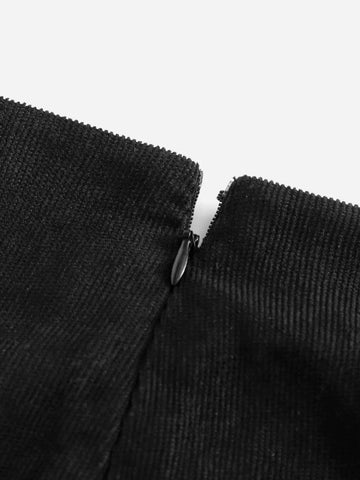 EZwear Split Hem Cord Skirt