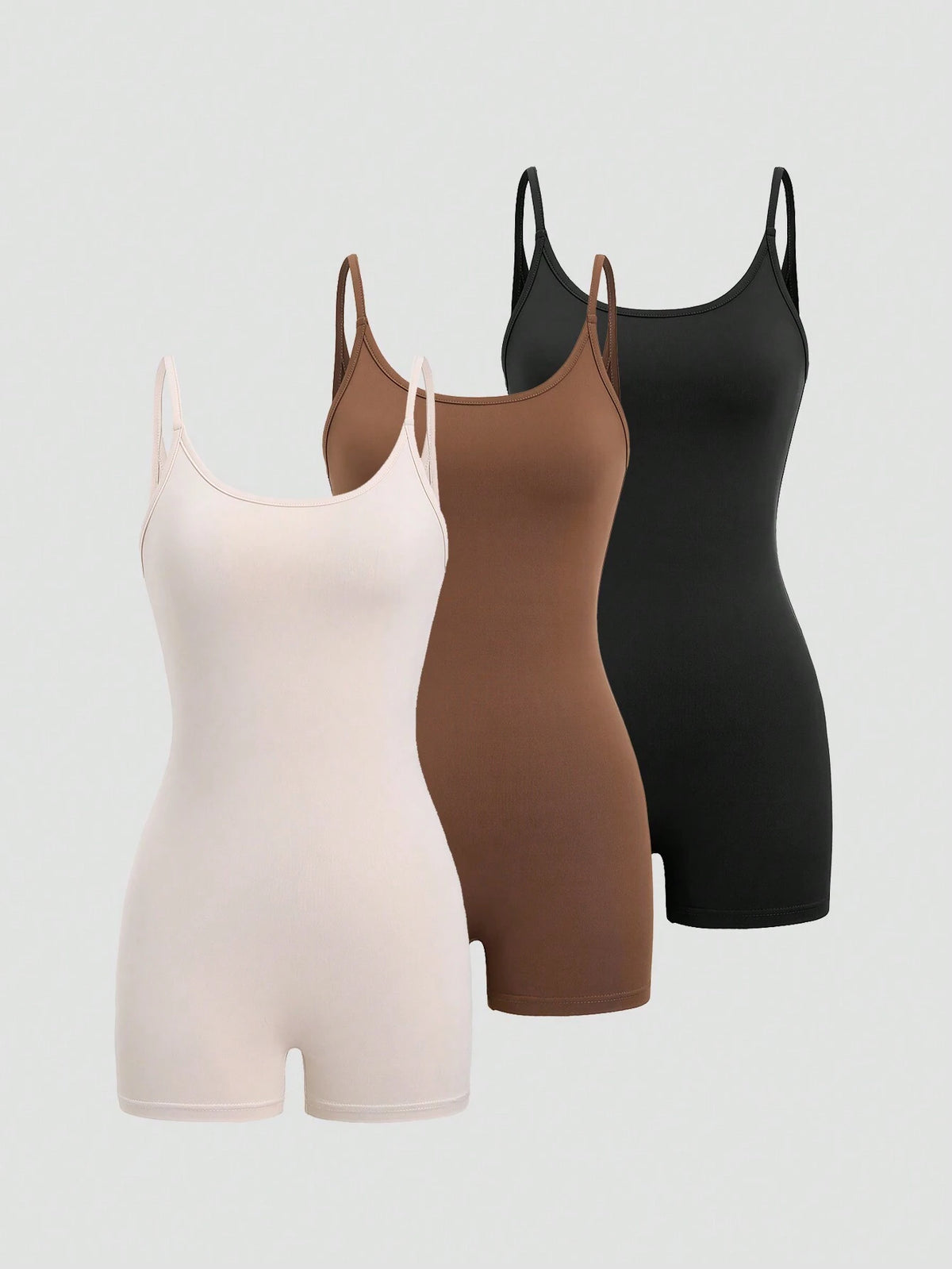 Summer Casual Solid Color Spaghetti Strap Romper