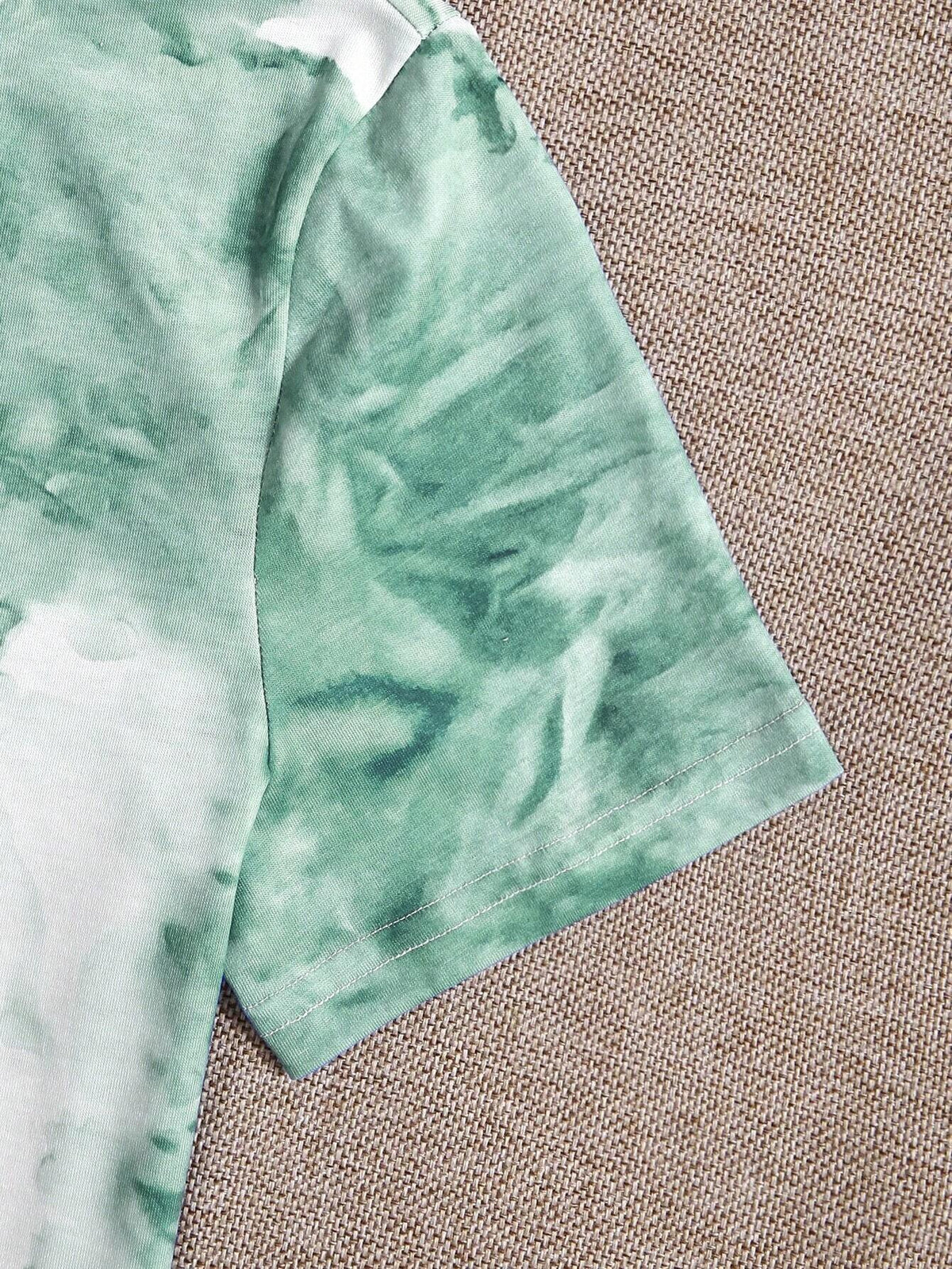 Summer Casual Tie-Dye Letter Print T-Shirt