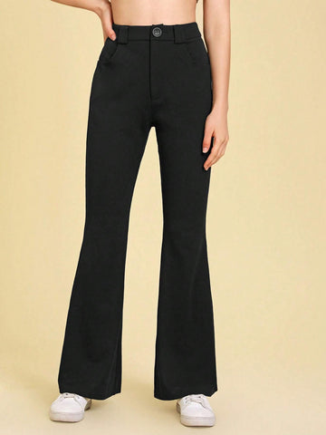 EZwear Summer Outfit Solid Flare Leg Pants