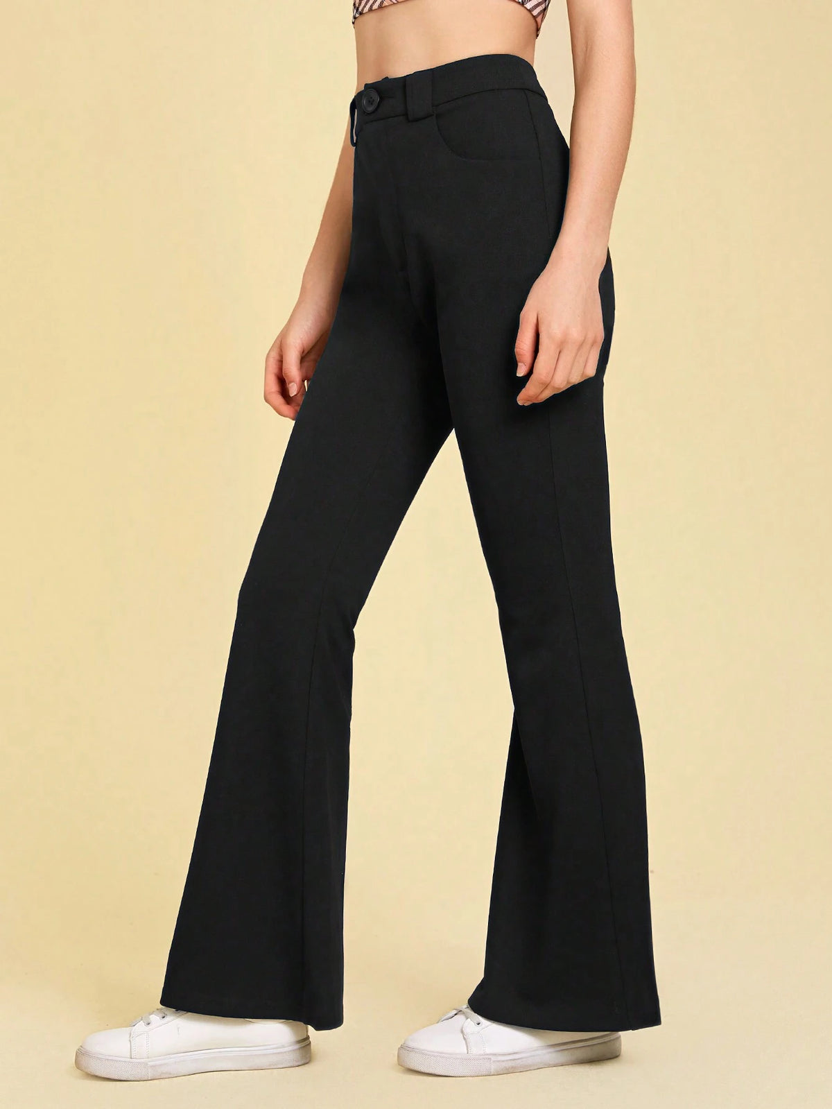 EZwear Summer Outfit Solid Flare Leg Pants
