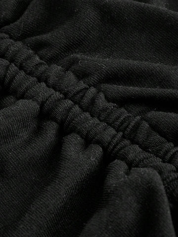 EZwear Summer Outfits Drawstring Split Thigh Skirt