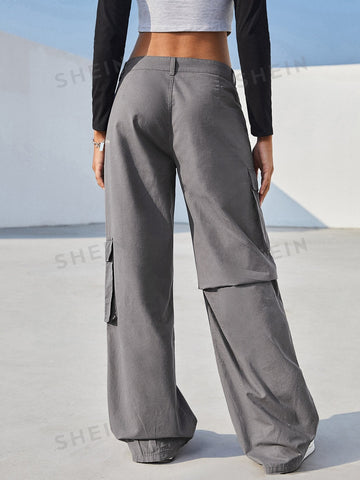 EZwear Summer Outfits Flap Pocket Cargo Pants