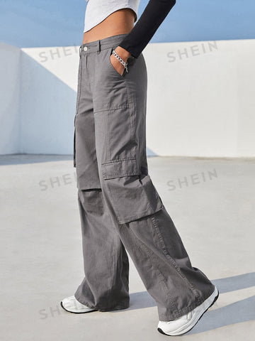 EZwear Summer Outfits Flap Pocket Cargo Pants