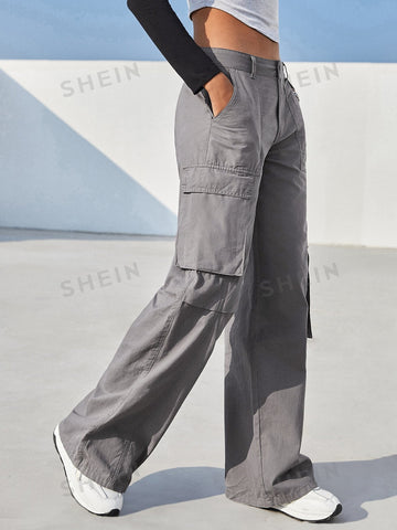 EZwear Summer Outfits Flap Pocket Cargo Pants