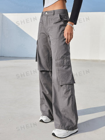 EZwear Summer Outfits Flap Pocket Cargo Pants
