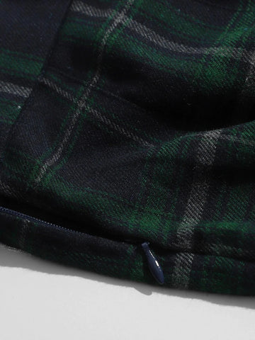 EZwear Tartan Pleated Skirt