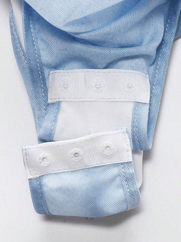 Tie-Dye Women's Summer Casual Romper With Pleated Patchwork And Ruffle Hem