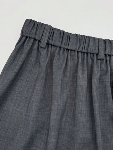 EZwear Vintage High Waisted Pleated Skirt