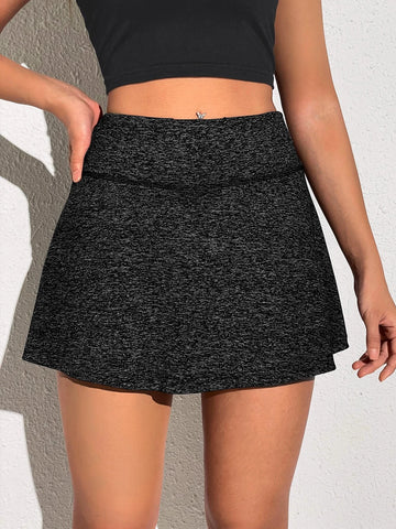 EZwear Wide Waistband Skort With Phone Pocket