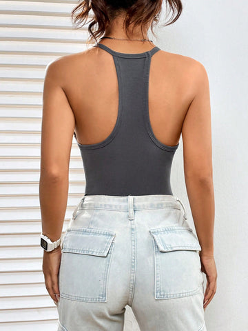 Women'S Ribbed Racerback Bodysuit