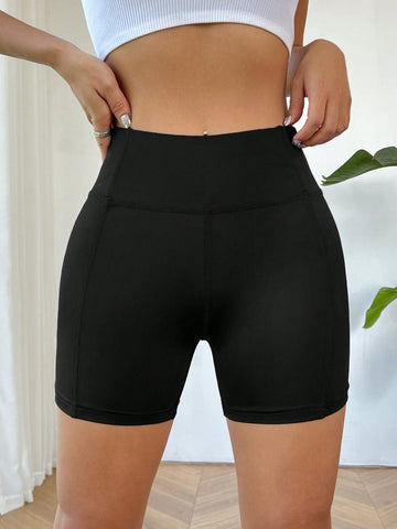 EZwear Women'S Wide Waistband Short Leggings