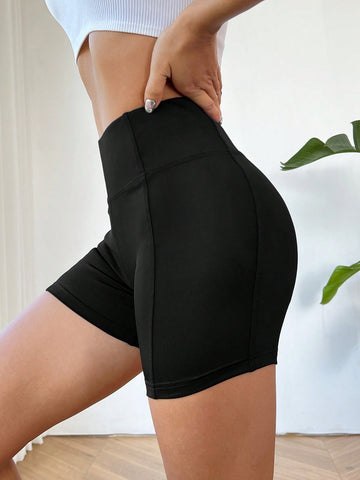EZwear Women'S Wide Waistband Short Leggings