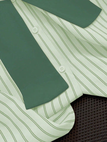 EZwear Women Front-Button Short Sleeve Casual Blouse,