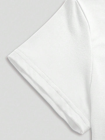 Women Letter Print Casual Spring/Summer Short Sleeve T-Shirt And Shorts Set