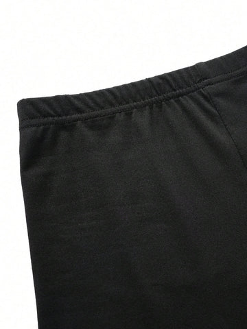 Women Letter Print Casual Spring/Summer Short Sleeve T-Shirt And Shorts Set