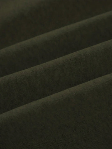 EZwear Women Solid Color Elastic Waist Pockets Loose Fit Wide Leg Pants