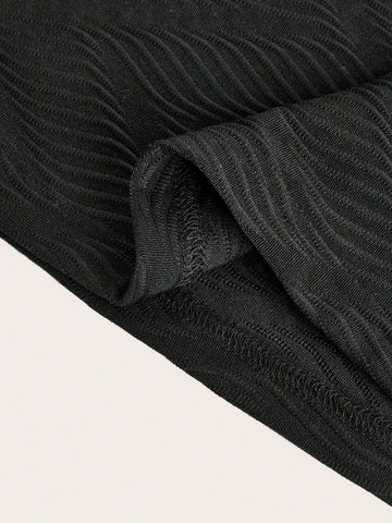 Women Summer Solid Color Twist Knot Short Sleeve Crop Top And Skirt Set