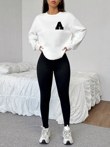 Women Winter Sports Sweatshirt And Legging Set