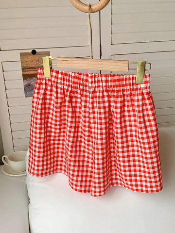 EZwear Women Y2K Plaid Pajamas Shorts