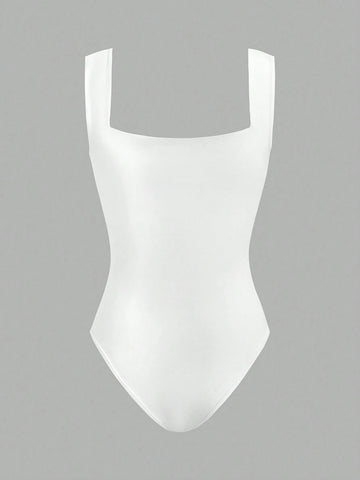 Women's 3pcs Black/Red/White Double-Layer Seamless Bodysuit Vest