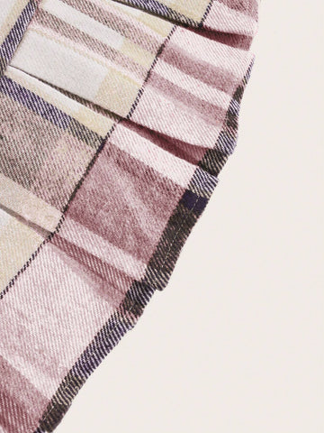 EZwear Women's Autumn And Winter Plaid Pleated Skirt