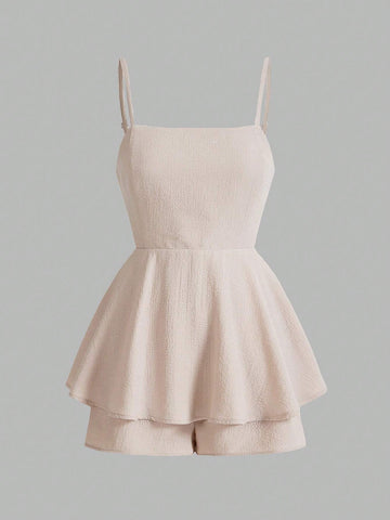 Women's Backless Tie-Back Cami Jumpsuit