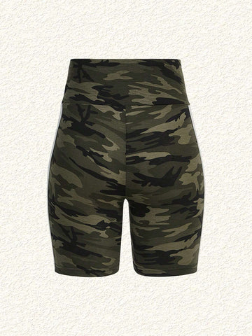 EZwear Women's Camouflage Knitted Short Leggings