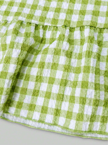 EZwear Women's Casual Plaid Wide Leg Palazzo Pants