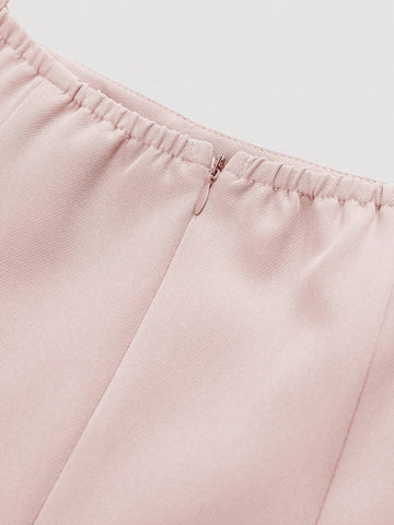 Women's Casual Waist-Cinched Low-Neck Dress For Summer/Holiday