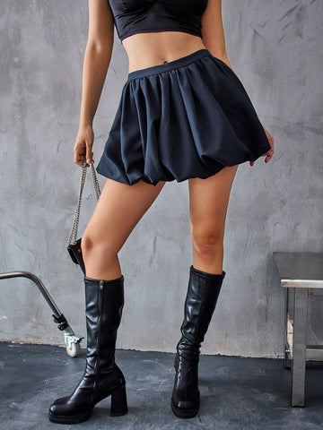 EZwear Women's College Style Tennis Skirt With Pleats And Ruffles For Summer