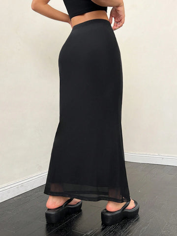 EZwear Women's Double Layered Fish Tail Tulle Skirt