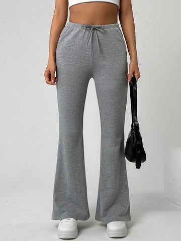 EZwear Women's Drawstring Waist Flared Sweatpants