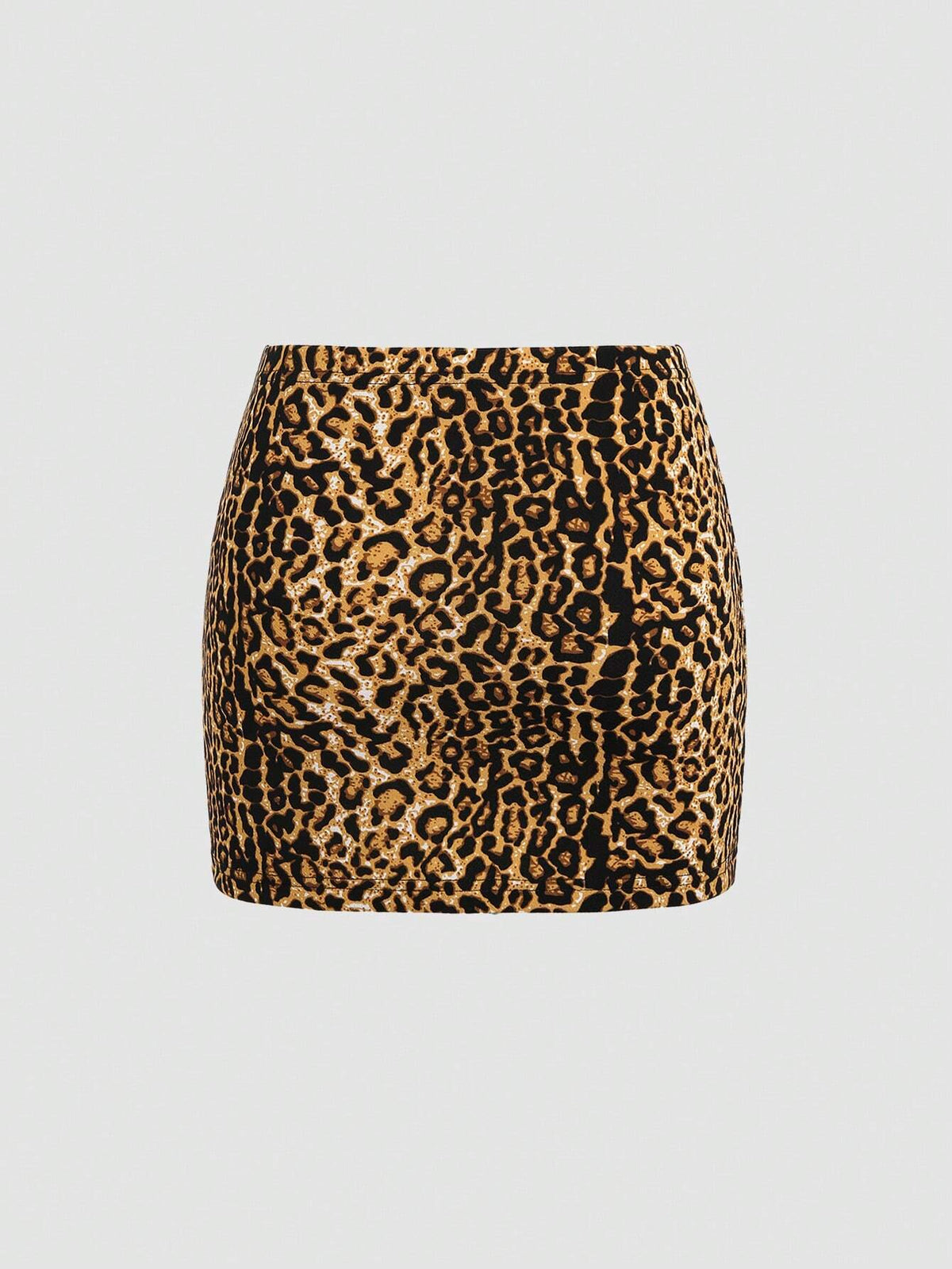 EZwear Women's Leopard Print Simple Daily Mini Skirt
