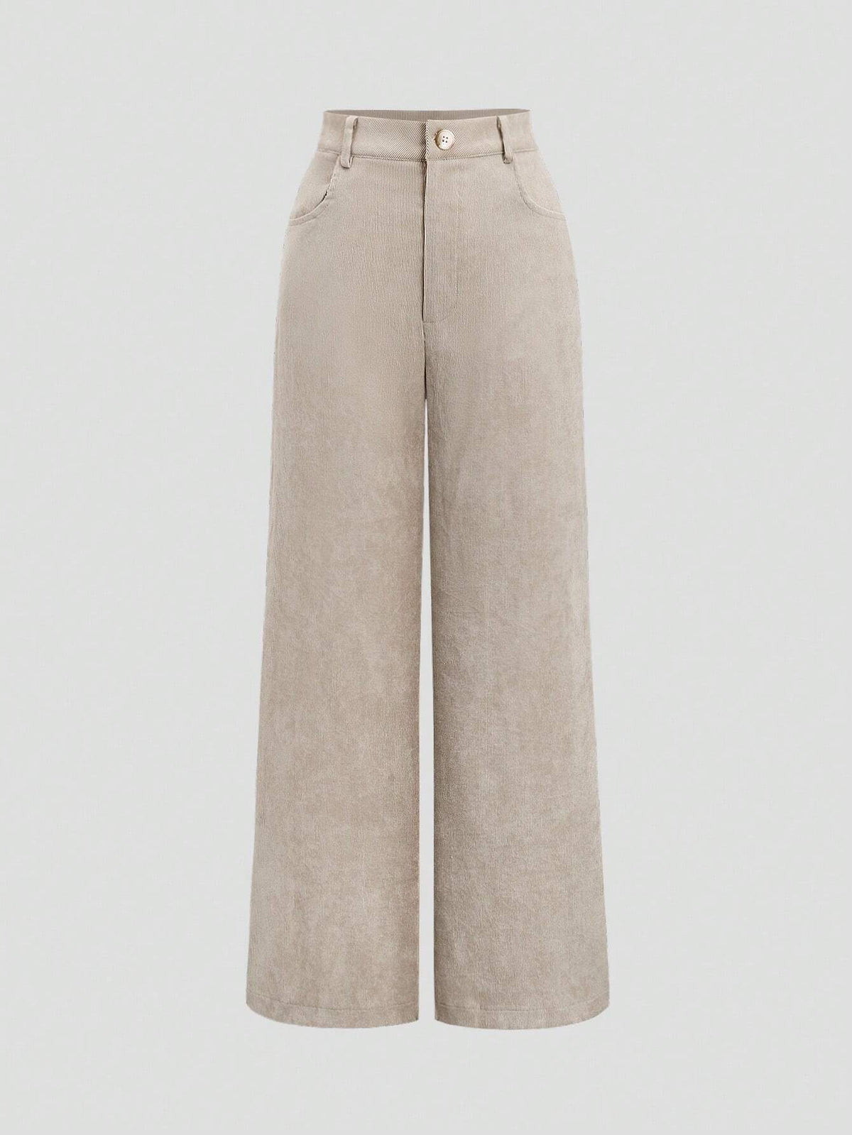 EZwear Women's Loose Straight High Waist Corduroy Pants, Casual And Versatile