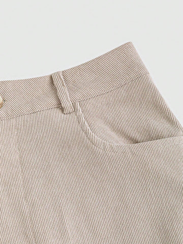 EZwear Women's Loose Straight High Waist Corduroy Pants, Casual And Versatile