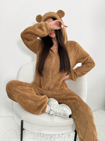 Women's New Arrival Plush Jumpsuit For Home Wear