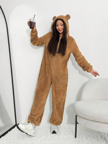 Women's New Arrival Plush Jumpsuit For Home Wear
