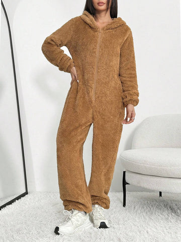 Women's New Arrival Plush Jumpsuit For Home Wear