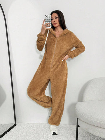 Women's New Arrival Plush Jumpsuit For Home Wear