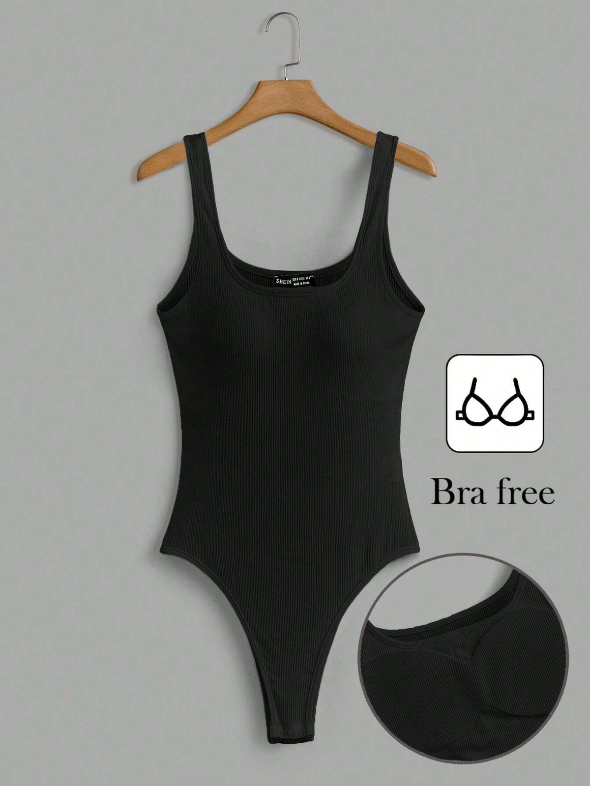 Women's Solid Color Simple Casual Bodysuit With Chest Padding, Summer