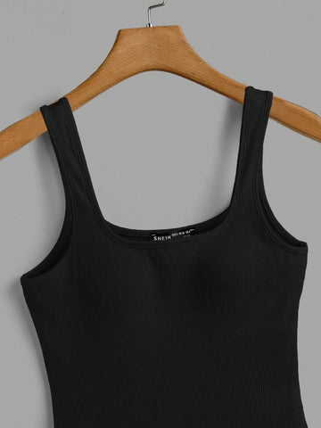 Women's Solid Color Simple Casual Bodysuit With Chest Padding, Summer