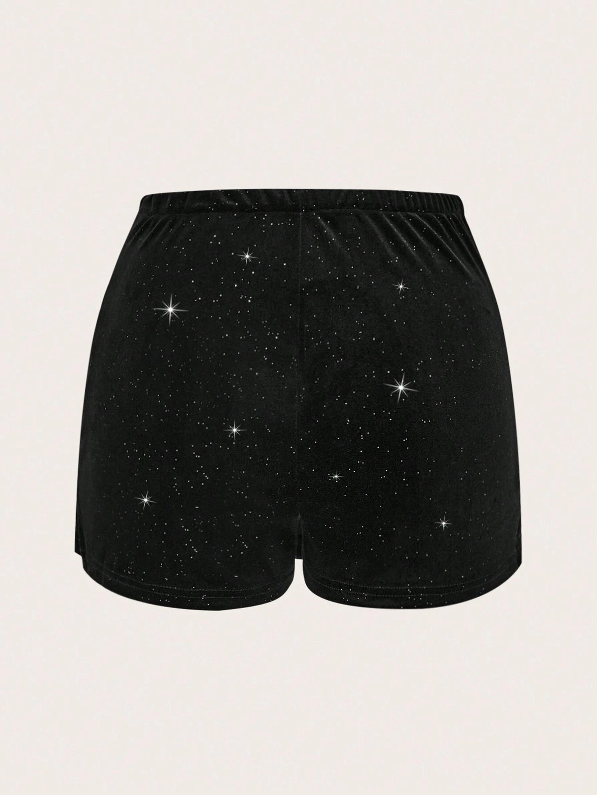 EZwear Women's Ruched Slit Hem Shiny Velvet Palazzo Pants