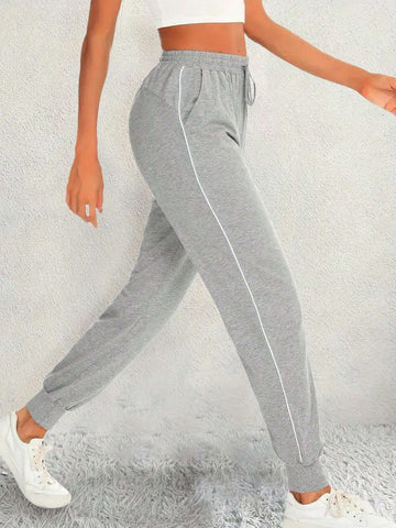 EZwear Women's Side Panel Drawstring Waist Sweatpants