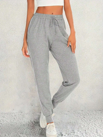 EZwear Women's Side Panel Drawstring Waist Sweatpants