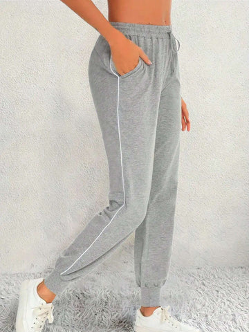 EZwear Women's Side Panel Drawstring Waist Sweatpants