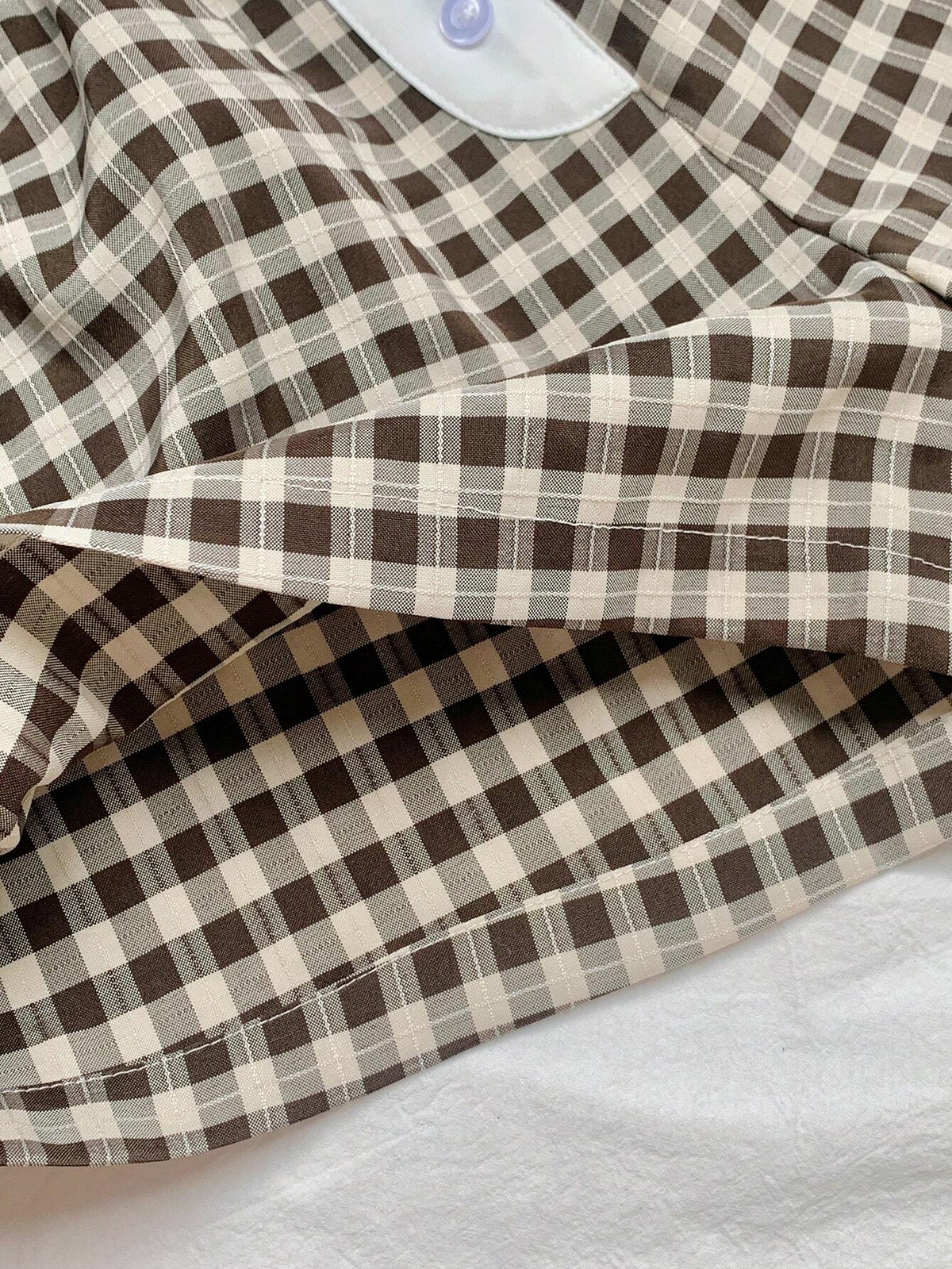 EZwear Women's Simple Daily Plaid Patchwork Home Shorts